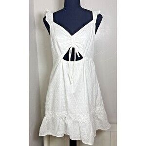 Live To Be Spoiled Babydoll Eyelet Ruffle Sleeves Women's SIze XL Feminine